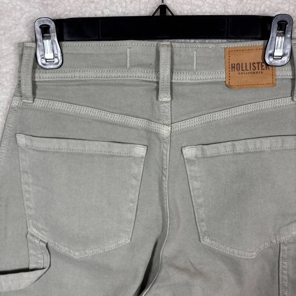 Hollister Dad Jeans Womens 26 Sage Green Excellent Ultra High Rise‎ Carpenter